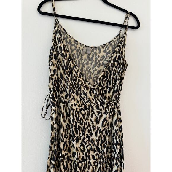 ASOS Leopard Print Wrap Dress Size 10 - Picture 5 of 8